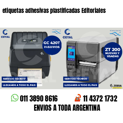 etiquetas adhesivas plastificadas Editoriales