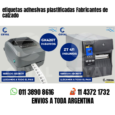 etiquetas adhesivas plastificadas Fabricantes de calzado