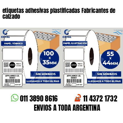 etiquetas adhesivas plastificadas Fabricantes de calzado