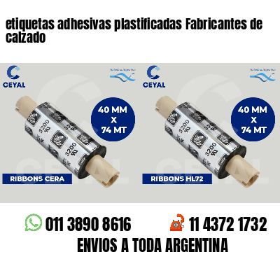 etiquetas adhesivas plastificadas Fabricantes de calzado