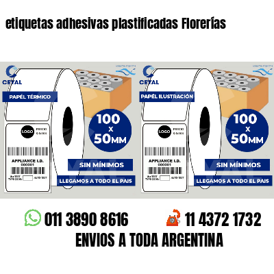 etiquetas adhesivas plastificadas Florerías