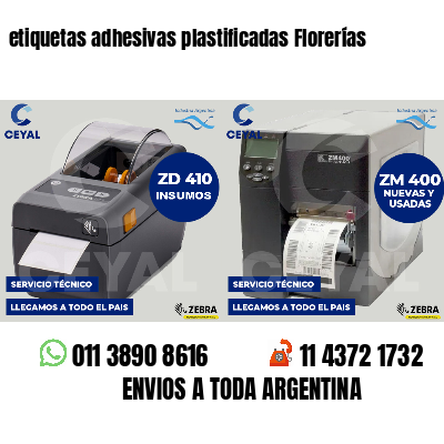 etiquetas adhesivas plastificadas Florerías