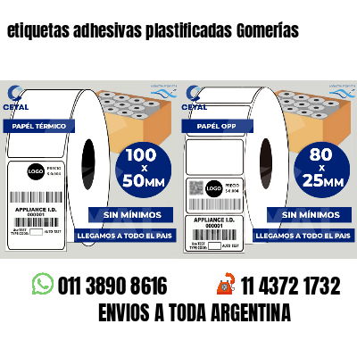 etiquetas adhesivas plastificadas Gomerías
