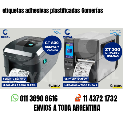 etiquetas adhesivas plastificadas Gomerías