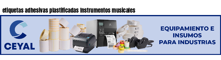 etiquetas adhesivas plastificadas Instrumentos musicales
