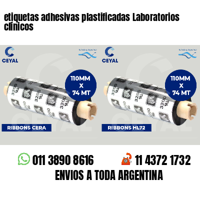 etiquetas adhesivas plastificadas Laboratorios clínicos