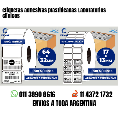 etiquetas adhesivas plastificadas Laboratorios clínicos