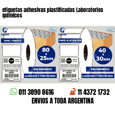 etiquetas adhesivas plastificadas Laboratorios químicos