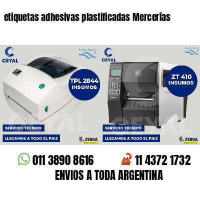 etiquetas adhesivas plastificadas Mercerías
