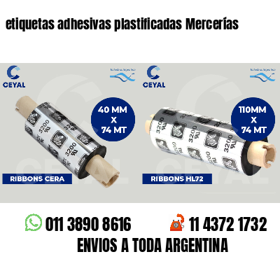 etiquetas adhesivas plastificadas Mercerías