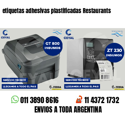 etiquetas adhesivas plastificadas Restaurants