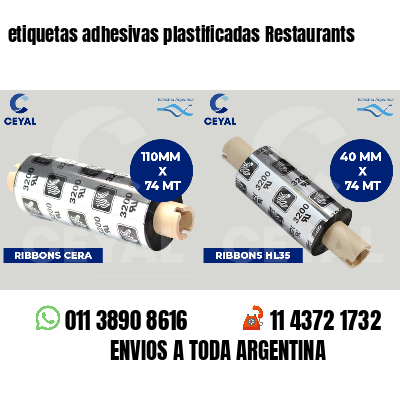 etiquetas adhesivas plastificadas Restaurants