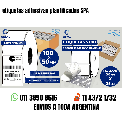 etiquetas adhesivas plastificadas SPA