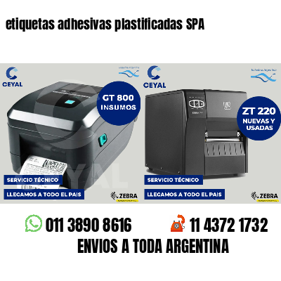 etiquetas adhesivas plastificadas SPA