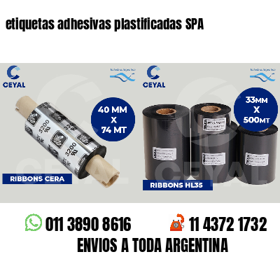 etiquetas adhesivas plastificadas SPA