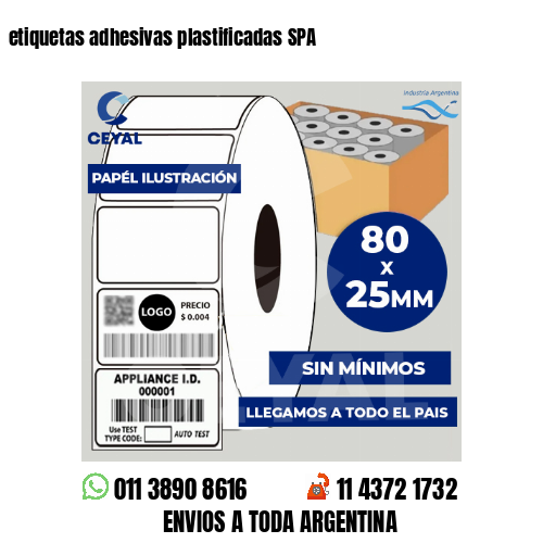 etiquetas adhesivas plastificadas SPA