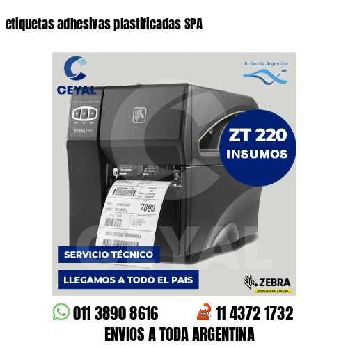 etiquetas adhesivas plastificadas SPA
