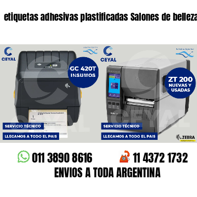 etiquetas adhesivas plastificadas Salones de belleza