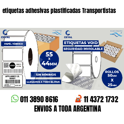 etiquetas adhesivas plastificadas Transportistas