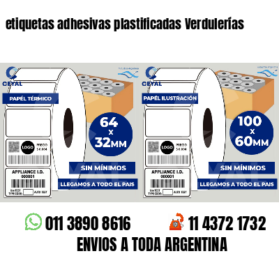 etiquetas adhesivas plastificadas Verdulerías