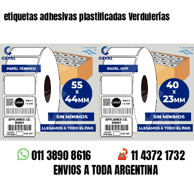 etiquetas adhesivas plastificadas Verdulerías