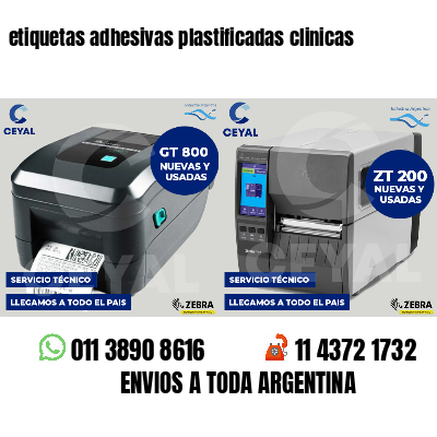 etiquetas adhesivas plastificadas clinicas
