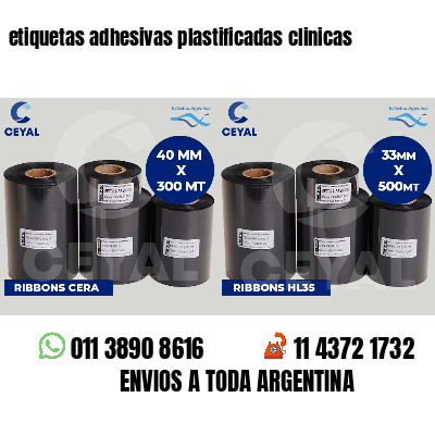 etiquetas adhesivas plastificadas clinicas