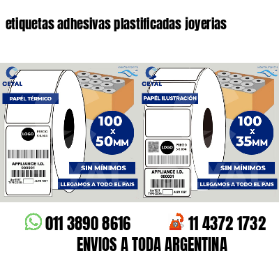 etiquetas adhesivas plastificadas joyerias