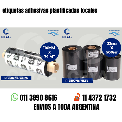 etiquetas adhesivas plastificadas locales