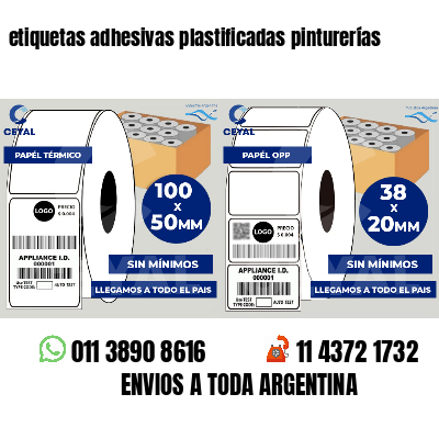 etiquetas adhesivas plastificadas pinturerías