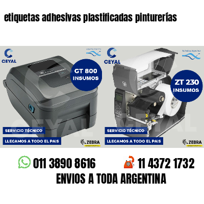 etiquetas adhesivas plastificadas pinturerías