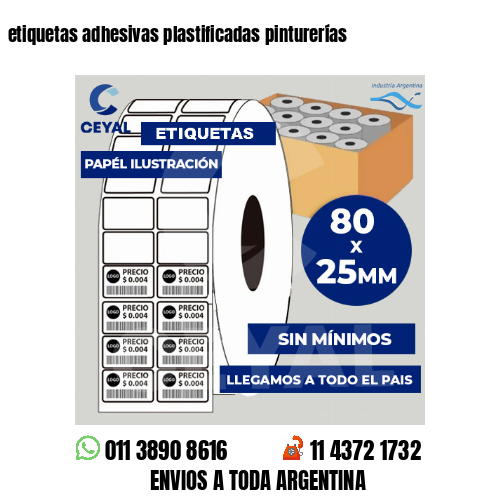 etiquetas adhesivas plastificadas pinturerías