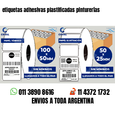 etiquetas adhesivas plastificadas pinturerías