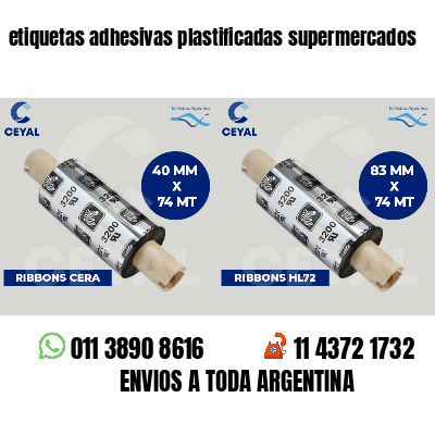 etiquetas adhesivas plastificadas supermercados