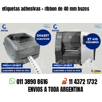 etiquetas adhesivas   ribbon de 40 mm buzos