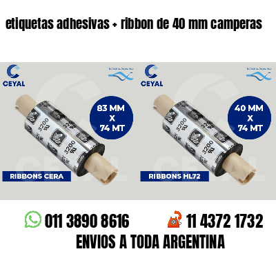 etiquetas adhesivas   ribbon de 40 mm camperas