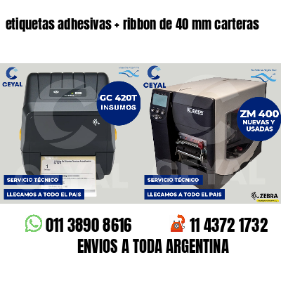 etiquetas adhesivas ribbon de 40 mm carteras
