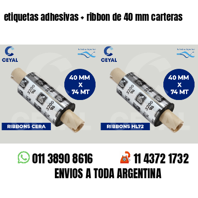 etiquetas adhesivas ribbon de 40 mm carteras
