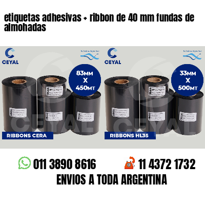 etiquetas adhesivas ribbon de 40 mm fundas de almohadas