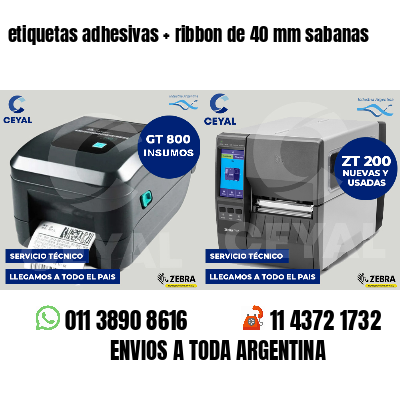 etiquetas adhesivas   ribbon de 40 mm sabanas