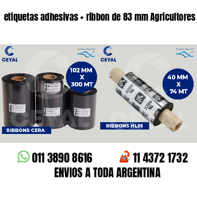 etiquetas adhesivas   ribbon de 83 mm Agricultores