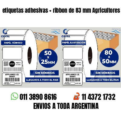 etiquetas adhesivas   ribbon de 83 mm Agricultores