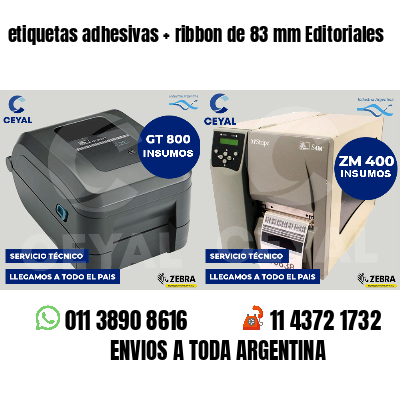 etiquetas adhesivas ribbon de 83 mm Editoriales