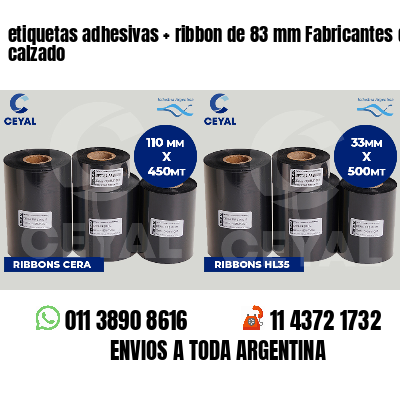 etiquetas adhesivas ribbon de 83 mm Fabricantes de calzado