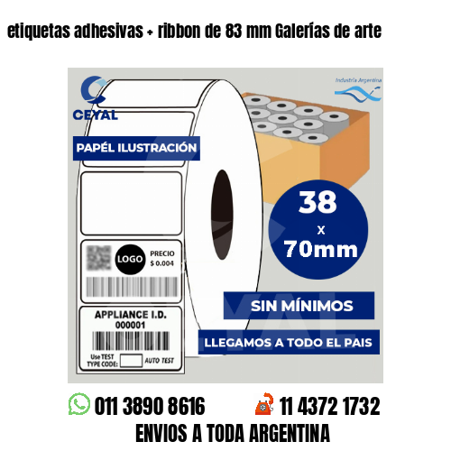 etiquetas adhesivas   ribbon de 83 mm Galerías de arte