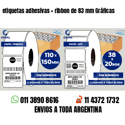 etiquetas adhesivas   ribbon de 83 mm Gráficas