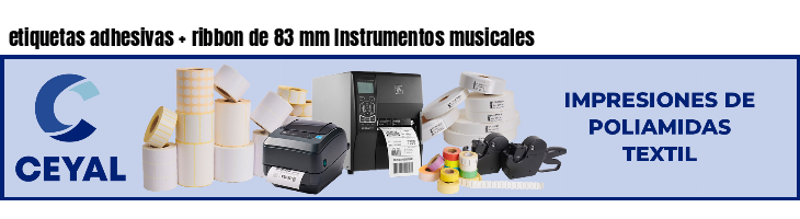 etiquetas adhesivas   ribbon de 83 mm Instrumentos musicales