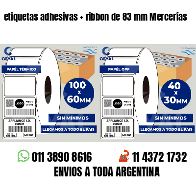 etiquetas adhesivas   ribbon de 83 mm Mercerías