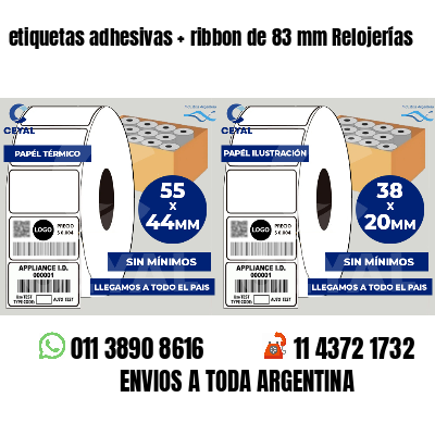 etiquetas adhesivas ribbon de 83 mm Relojerías