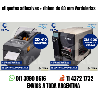 etiquetas adhesivas   ribbon de 83 mm Verdulerías
